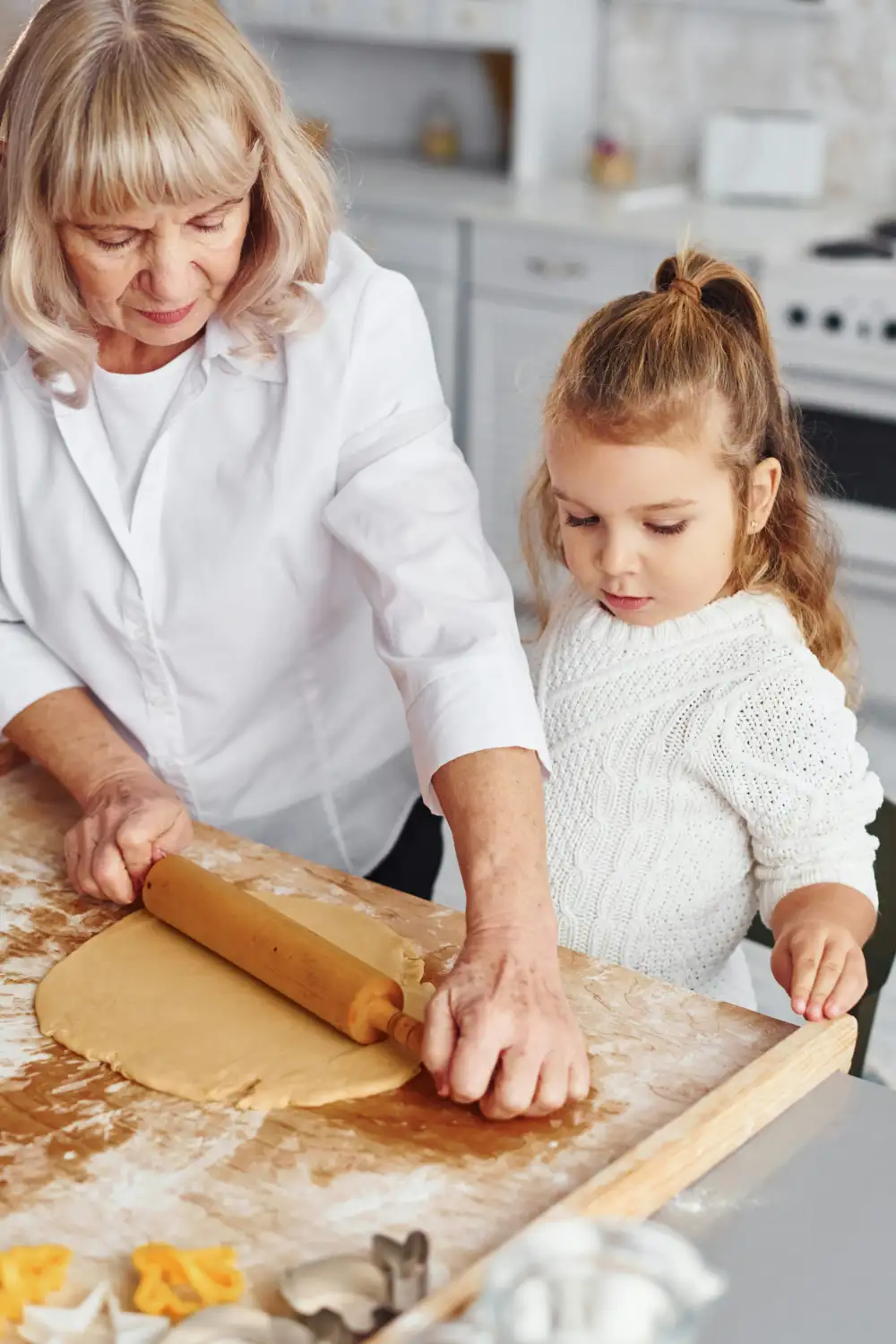 This is an image of a grandparent with their grandchild.